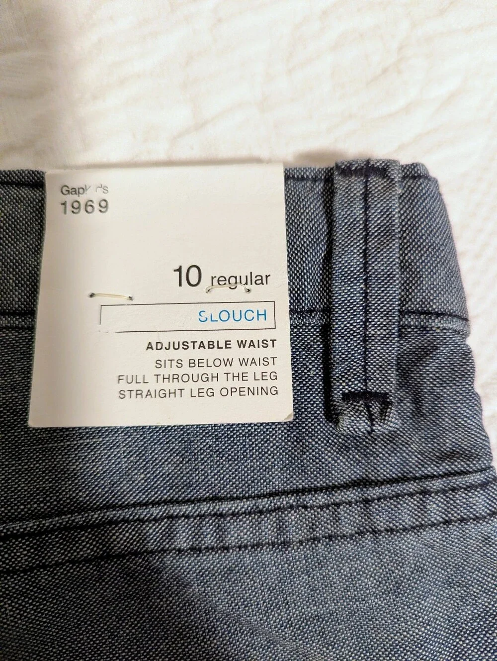 Gap Kids 1969 Slouch Jeans Size 10 Regular NWT Adjustable Waist